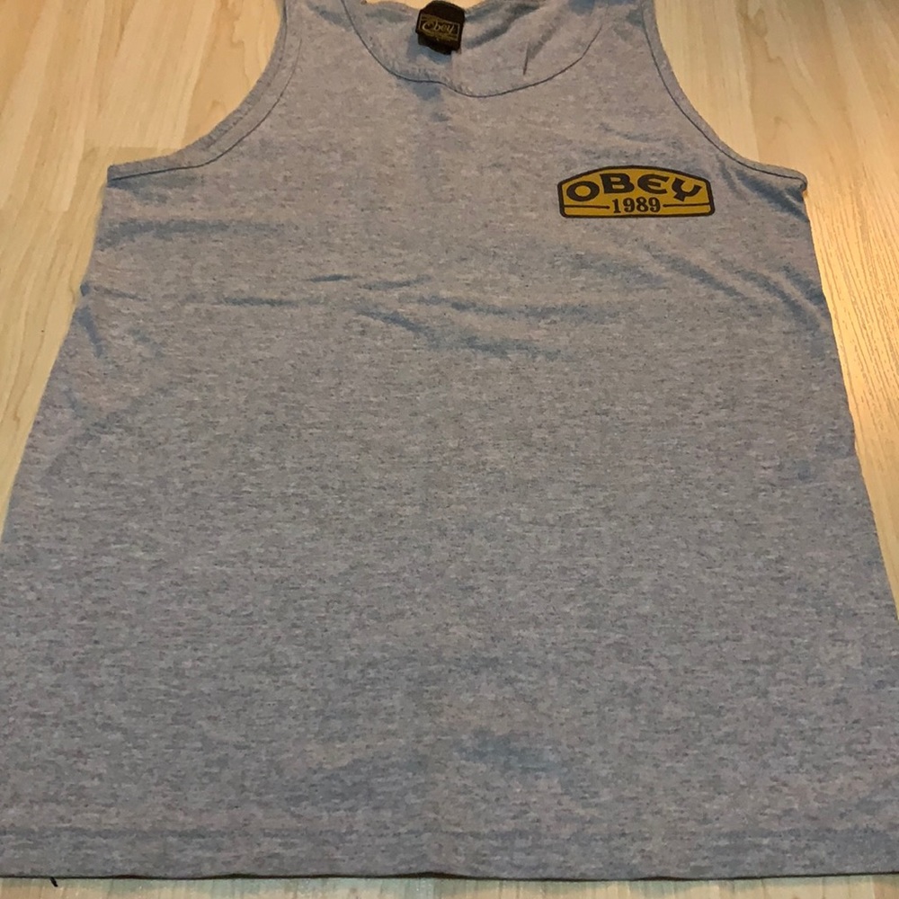 OBEY Men’s Grey Tank Top - Size Small
